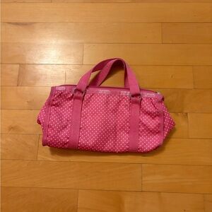 LeSportsac Pink Polka Dot Mini Duffle Bag